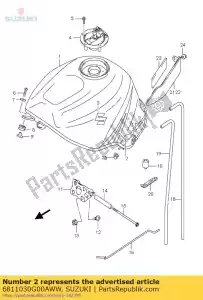 suzuki 6811030G00AWW ensemble de ruban, carburant t - La partie au fond