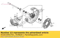 Ici, vous pouvez commander le brg. Ball radial 6 auprès de Honda , avec le numéro de pièce 91051KRJ791: