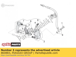 Aprilia 860883, Almohadillas (par), OEM: Aprilia 860883