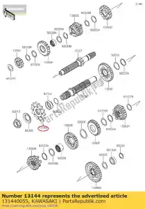 kawasaki 131440055 sprocket-output klx250s9f - Dół