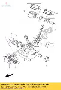 suzuki 1211145C000F0 pistão - Lado inferior