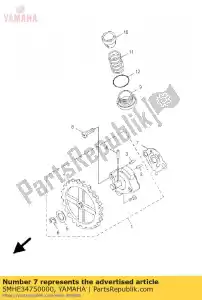 yamaha 5MHE34750000 empaquetadura - Lado inferior