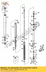 Qui puoi ordinare camera d'aria d = 43mm l = 600mm da KTM , con numero parte 43570089: