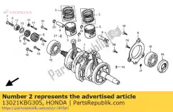 Aqui você pode pedir o conjunto de anéis, pistão (0,25) em Honda , com o número da peça 13021KBG305: