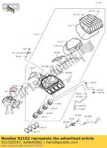 Kawasaki 921520547 collar,6.5x10.5x13.1 - Bottom side