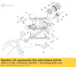 Aprilia AP8117258, Caucho amortiguador de vibraciones, OEM: Aprilia AP8117258