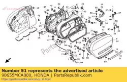 Tutaj możesz zamówić klips, sakwa od Honda , z numerem części 90655MCA000: