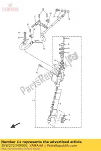 yamaha 3KW272340000 pin, brake rod - Bottom side