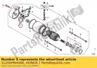 31206MN4008, Honda, Ensemble de support, brosse honda  (l) japanese domestic / nc29-100 ca cb cbf cbr cbrr (g) japanese domestic / nc23-100 cmx fjs fmx fx nx rvf slr trx vfr xbr 125 250 350 400 450 500 600 650 750 800 1986 1987 1988 1989 1990 1991 1992 1993 1994 1995 1996 1997 1998 1999 2000 2001 2002 , Nouveau