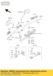 Ici, vous pouvez commander le manipuler auprès de Kawasaki , avec le numéro de pièce 460030180: