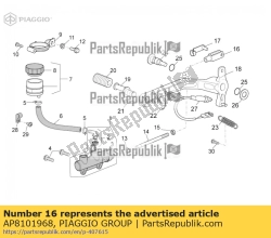 Aprilia AP8101968, Vork, OEM: Aprilia AP8101968