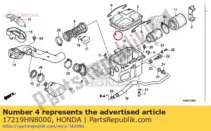 honda 17219HN8000 seal, air cleaner cover - Bottom side