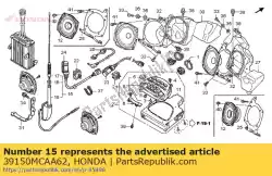 Aqui você pode pedir o montagem da antena, rádio em Honda , com o número da peça 39150MCAA62: