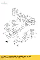 4350210F00, Suzuki, repose-pieds, fr., l suzuki vl 1500 1998 1999 2000 2001 2002 2003 2004, Nouveau