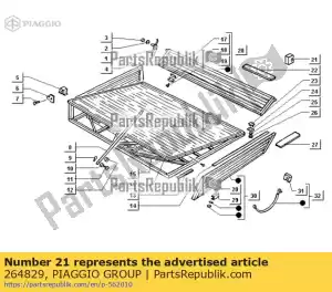 Piaggio Group 264829 gancho - Lado inferior