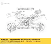 2H000002, Piaggio Group, décalque de pare-brise rh gilera rcr rcr 50 smt zapabb01 50 2013 2016 2017, Nouveau