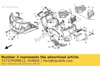 33737MAMB12, Honda, lentille comp., l. mannequin honda gl 1500 1997 1999 2000, Nouveau
