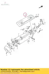 Qui puoi ordinare copertura, muf da Suzuki , con numero parte 1478105H00: