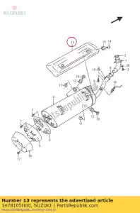 suzuki 1478105H00 copertura, muf - Il fondo