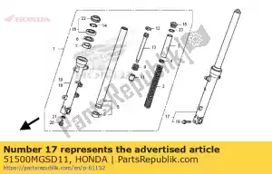 Honda 51500MGSD11 vork ass., l. fr. (showa - Onderkant