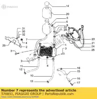 576851, Piaggio Group, tuyau gilera dna 125 180 1998, Nouveau