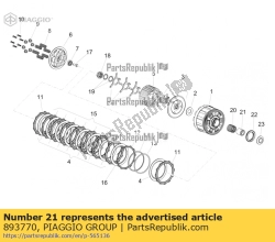 Aprilia 893770, Spacer, OEM: Aprilia 893770