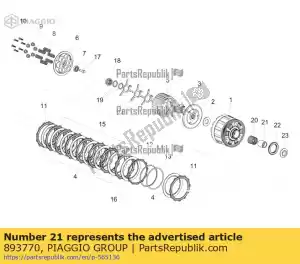 Piaggio Group 893770 spacer - Bottom side