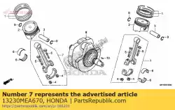 Aqui você pode pedir o montagem da haste, conectando (c) em Honda , com o número da peça 13230MEA670: