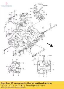 suzuki 0920611012 pin - Onderkant