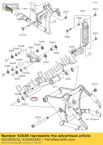 kawasaki 420360032 manga, 20.1x30x171 vn900b6f - Lado inferior