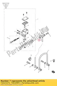 triumph T2021072 hose, braided, brake - Bottom side