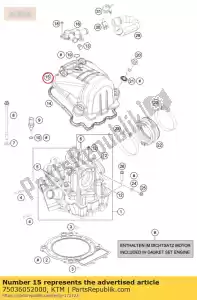 ktm 75036052000 tapa de válvula 07 - Lado inferior