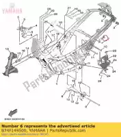 B74F149S00, Yamaha, Bracket 5 yamaha czd300a xmax 300 mwd300 , New