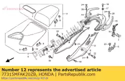 Qui puoi ordinare nessuna descrizione disponibile al momento da Honda , con numero parte 77315MFAK20ZB: