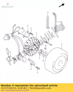 suzuki 3215722D10 clamp,pulser co - Bottom side