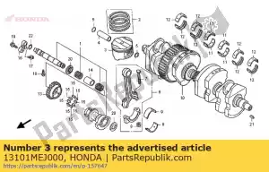 Honda 13101MEJ000 pistón - Lado inferior