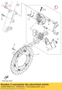 yamaha 1WDF580U10 étrier (droit - La partie au fond
