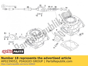 aprilia AP0239052 spring - Bottom side