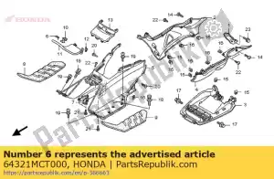 Honda 64321MCT000 resorte, tapa de combustible - Lado inferior