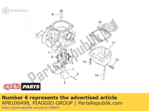 aprilia AP8106498 needle valve - Bottom side