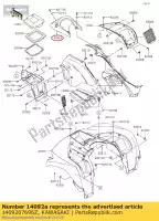 1409207696Z, Kawasaki, deksel, boven, zwart kvf650fbf kawasaki  brute force kvf 650 750 2005 2006 2007 2008 2009 2010 2011 2012 2013 2014 2015 2016 2017 2018 2019 2020 2021, Nieuw