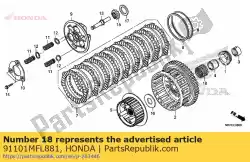 Aquí puede pedir teniendo una aguja, 35x41x de Honda , con el número de pieza 91101MFL881: