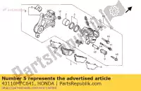 43110MFC641, Honda, support comp., rr. honda fmx 650 2005 2006 2007, Nouveau