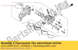 Here you can order the bracket comp., rr. From Honda, with part number 43110MFC641: