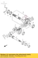 2437140J00, Suzuki, engrenagem, transmissão final. suzuki address 110 , Novo
