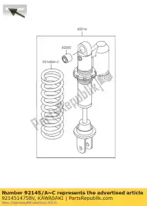 Kawasaki 9214514758V veer, schokbreker, k = 4 - Onderkant