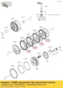 kawasaki 130891108 frizione a dischi klx140a8f - Il fondo