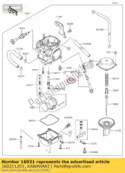 Qui puoi ordinare arresto vite-farfalla kl650-c1 da Kawasaki , con numero parte 160211201: