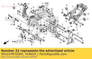 honda 90101MFGD00 bout, flens, 12x306 - Onderkant