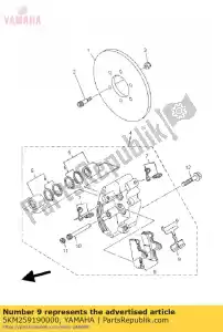 yamaha 5KM259190000 ondersteuning, pad - Onderkant